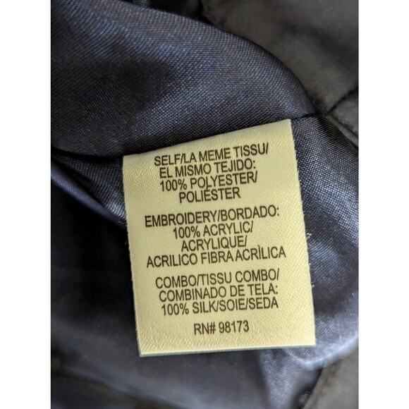 NWT@$278! WORTH! NAVY BLUE SILK W/CIRCULAR EMBROIDERY SEQUIN CENTERS SKIRT! SZ 8 - Picture 7 of 9